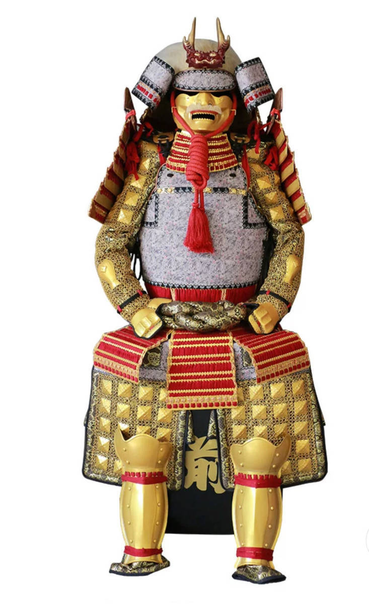 ○武田 信玄 ○新品○着用 ○手作り○等身大○ 黒糸威二枚胴具足 櫃 