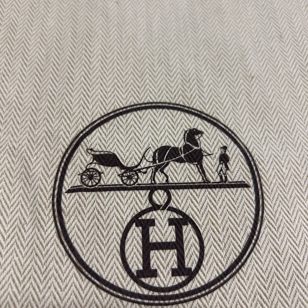 エルメス 保存袋 44×37 ヘリンボーン 布袋 巾着袋 袋 HERMES バーキン 