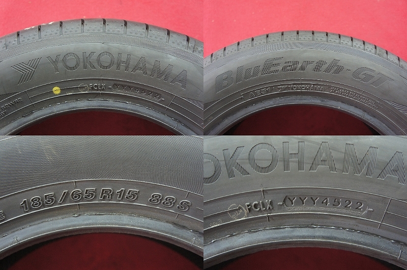□185/65R15□新車外し 溝あり!! 22年製 ヨコハマ BluEarth-GT 4本