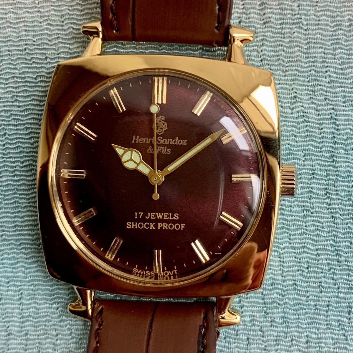 Henri Sandoz ☆送料無料☆オーバーホール済☆メンズ腕時計☆手巻き 