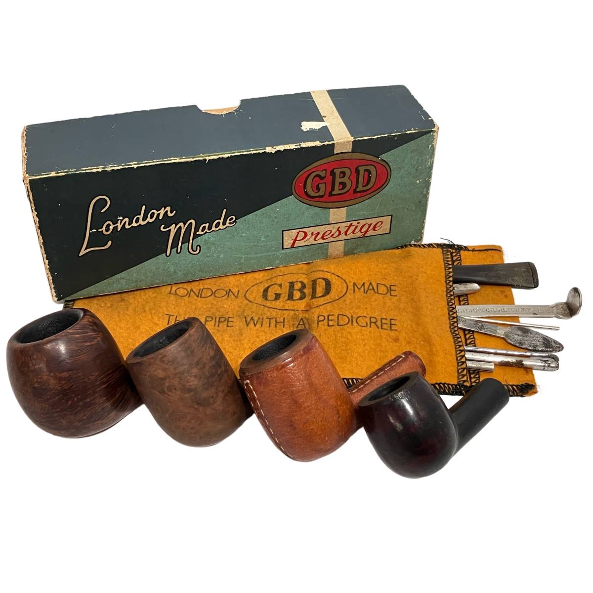 志木)ヴィンテージ☆パイプ おまとめ 4点 LONDON MADE GBD Prestige 