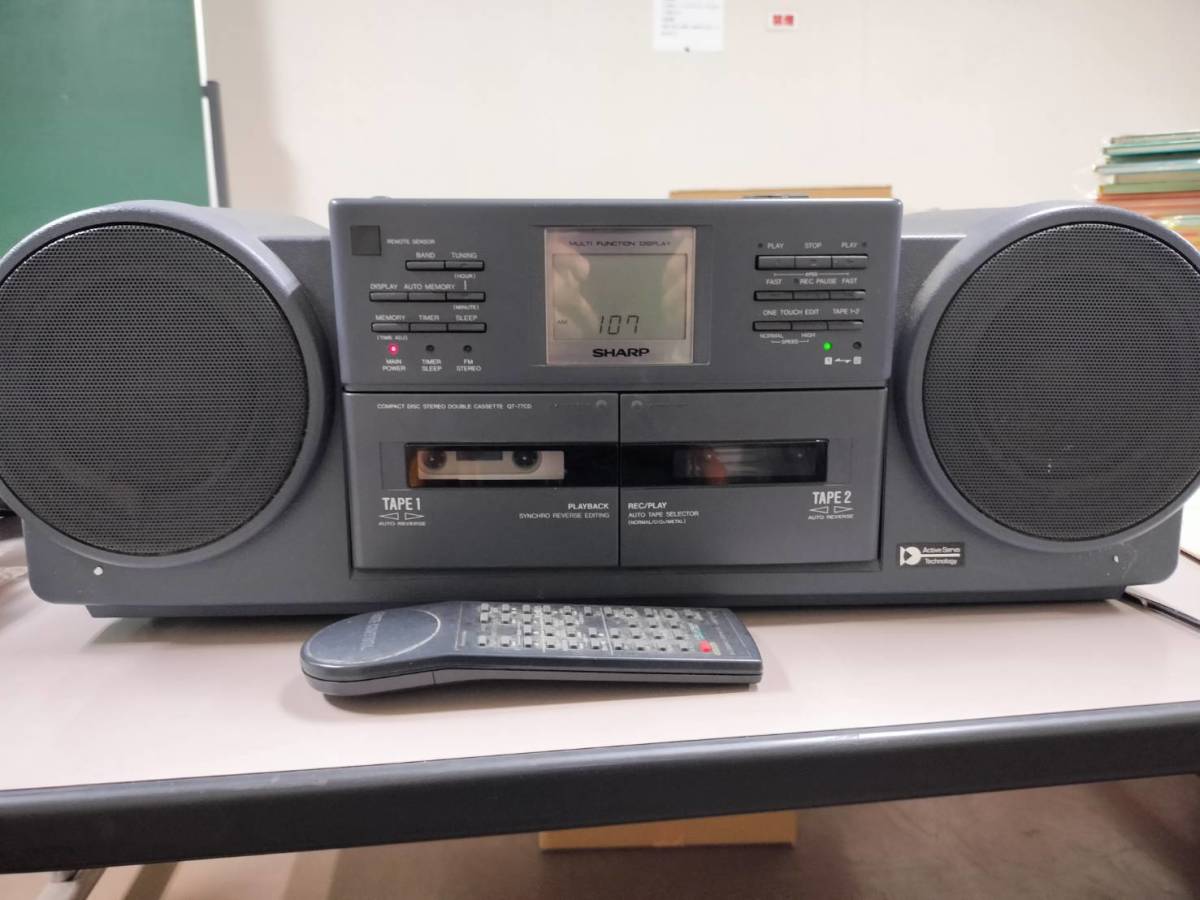 SHARP QT-73CD-GY コンパクトディスク ステレオダブルカセット