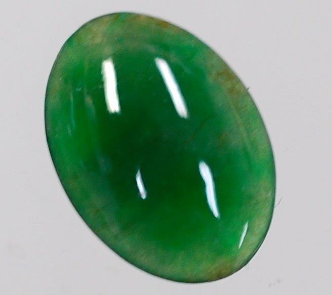 100円スタート】透明度良い！天然翡翠 ルース 樹脂含浸なし 3.43ct