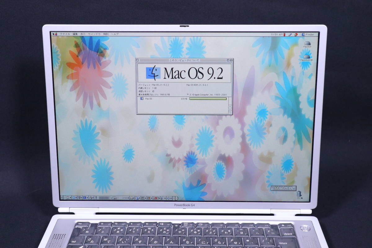 動作良好 OS9単独可 PowerBook G4 Titanium チタン最強1GHz M8859J/A 