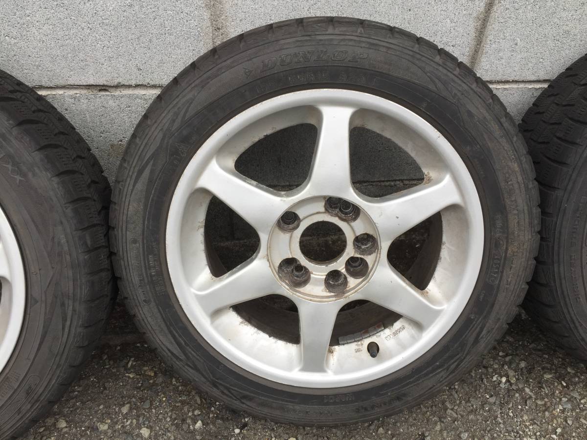 三菱コルトに取り付けしていましたアルミホイールセット