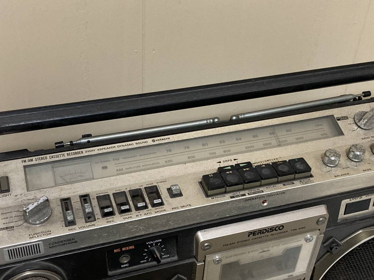 HITACHI 日立 PERDISCO TRK-8180 大型ラジカセ 昭和レトロ(ラジカセ