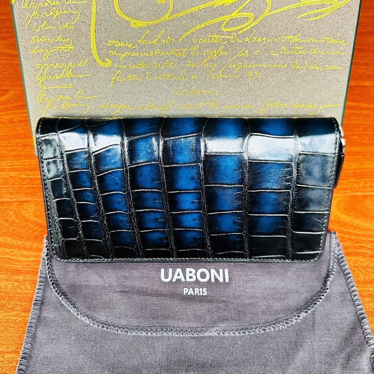 希少 限定EU製＆定価68万◇Uaboni*最高級アリゲーター・ラウンド
