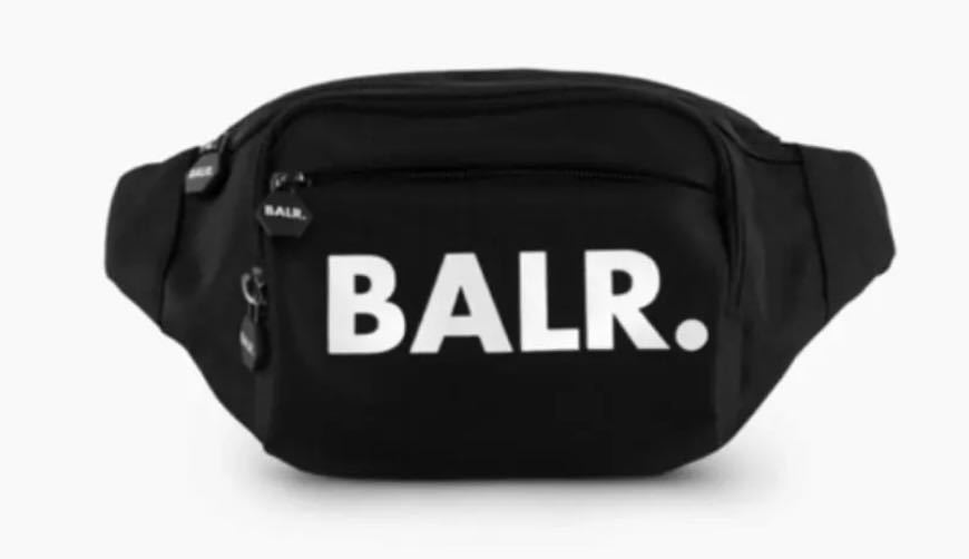新品 BALR. ロゴプリント入りベルトバッグ ボーラー ウエストバッグ ブラック BALR ウエストポーチ 