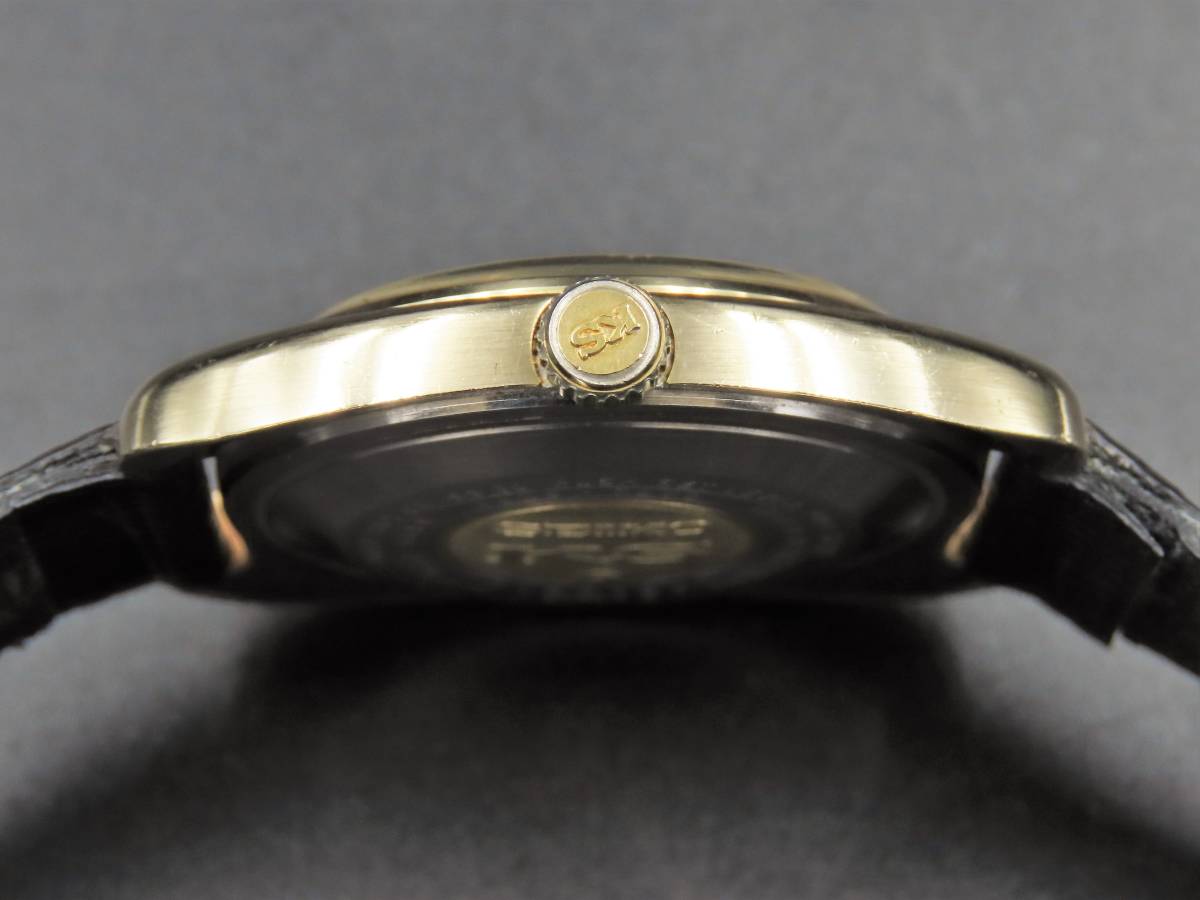 1円 稼動品 正規品 SEIKO キングセイコー 5625-7070 ハイビート 金 