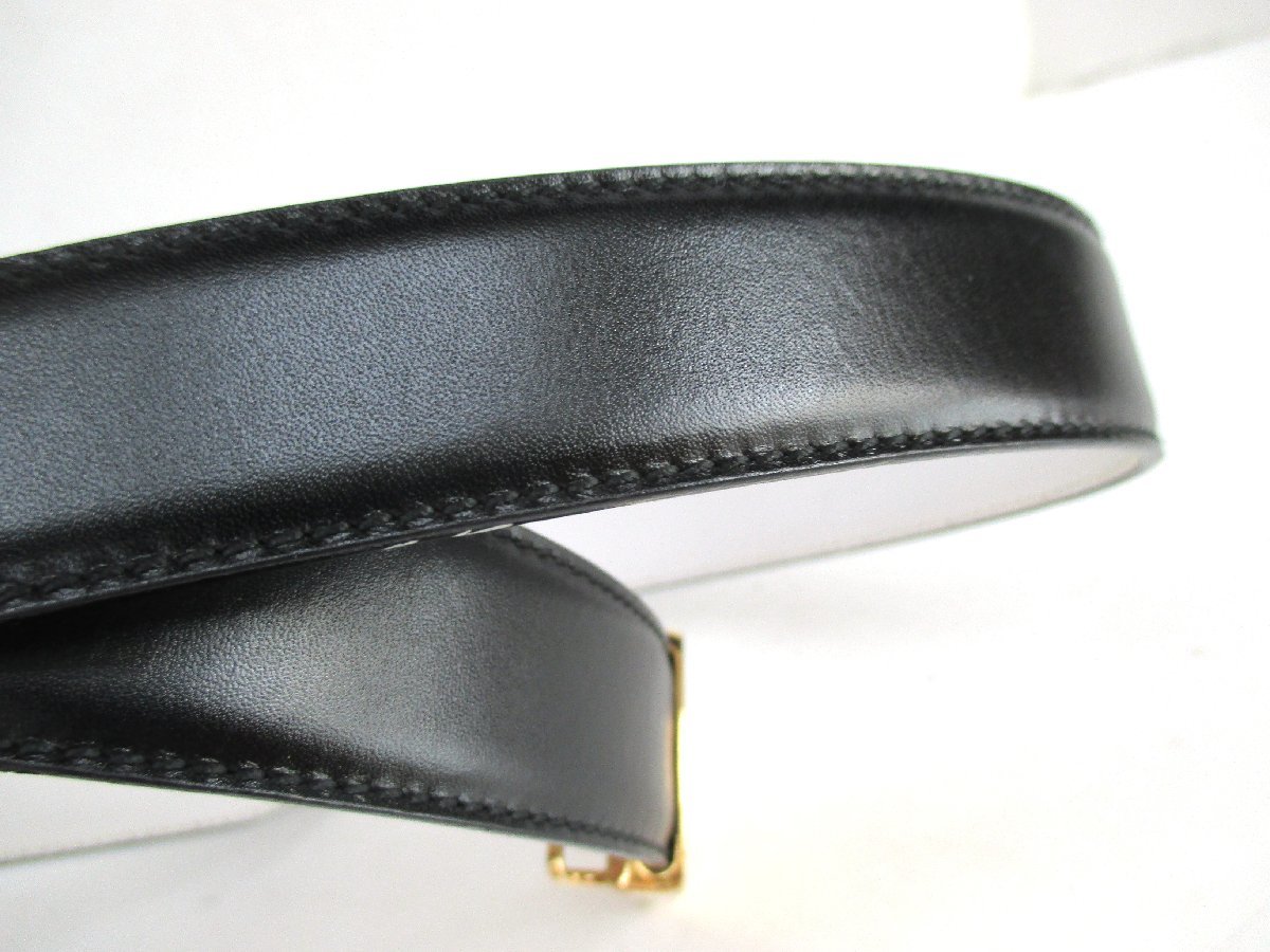 フェラガモ ガンチーニ ベルト FERRAGAMO レザー ブラック ガンチーニ