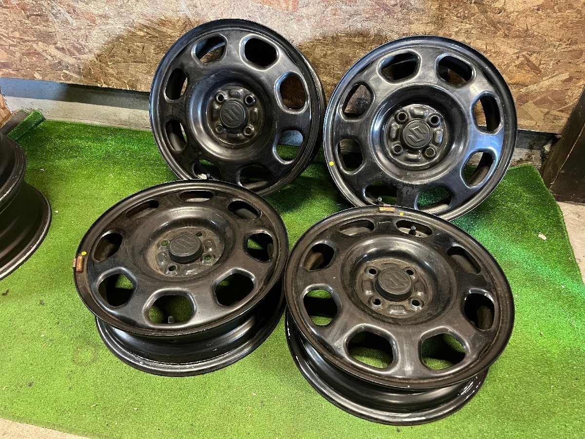 SUZUKI ハスラー 純正 TOPY 15インチ 4.5J +45 PCD100 4H 鉄 スチール ホイール 4本セット