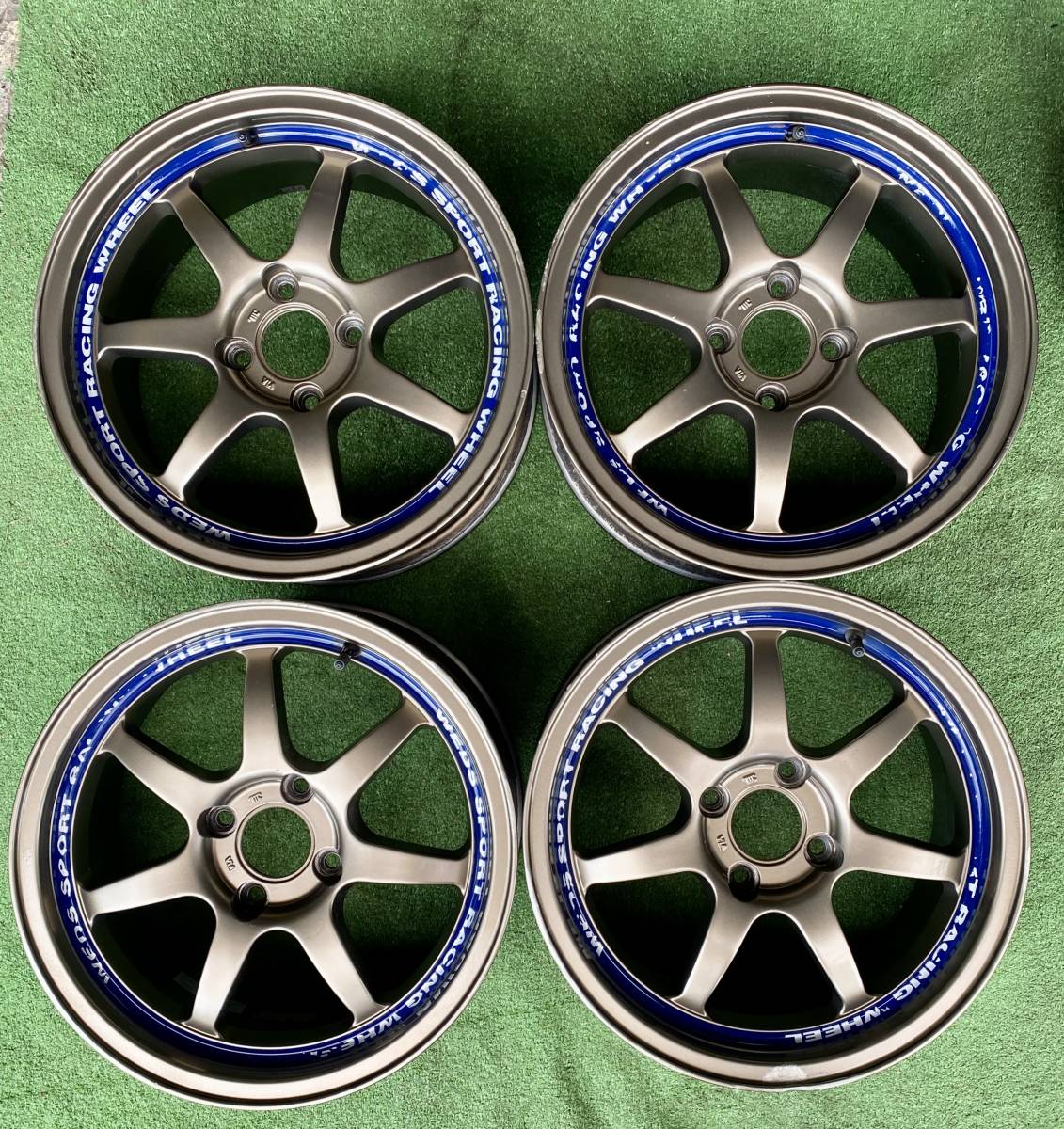 WEDS SPORT RACING 15インチ 7J +38 100 4H アルミホイール 4本