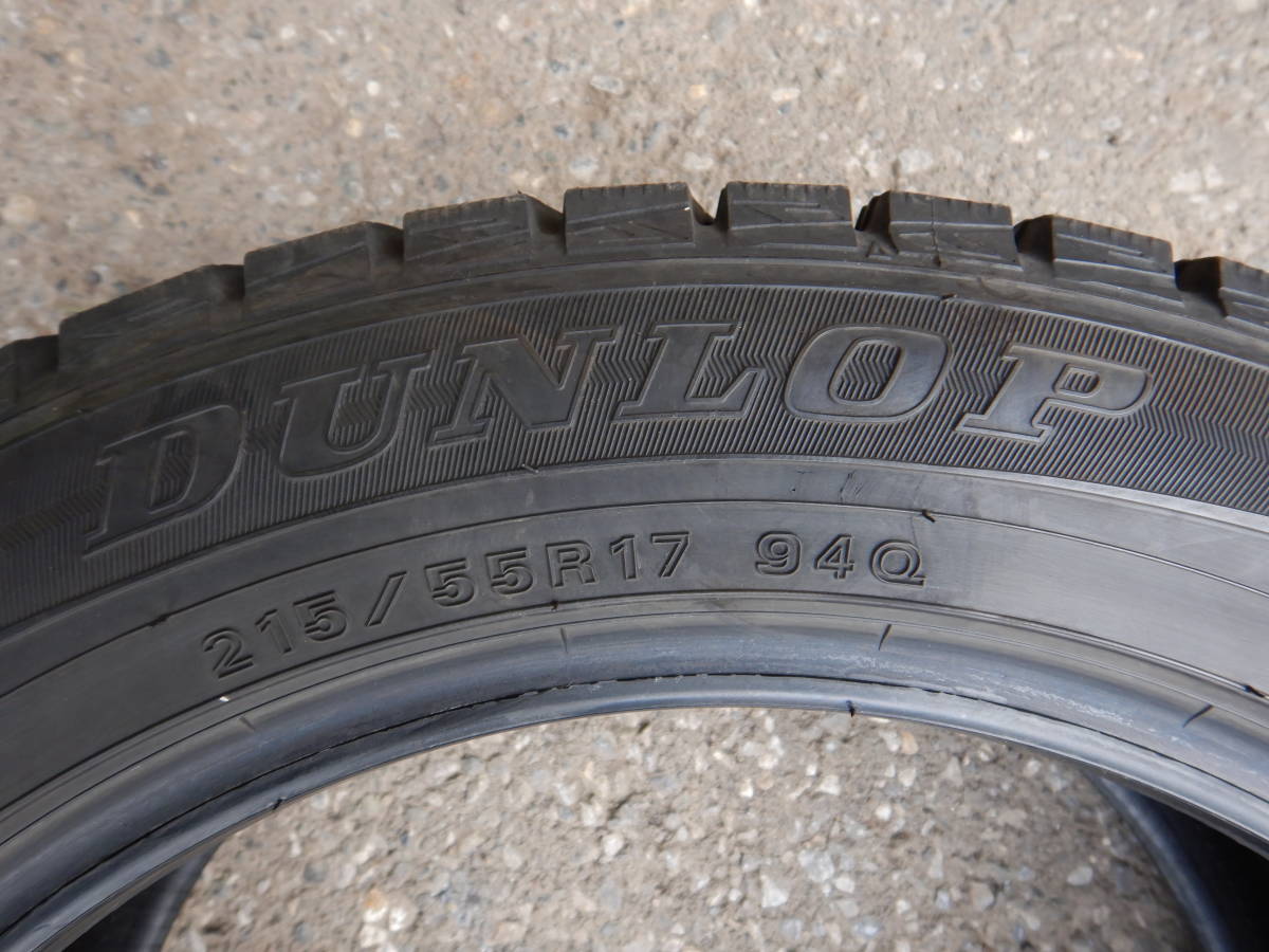 ★DUNLOP WINTERMAXX WM01★215/55R17 94Q 残り溝:9部山(8.4mm以上) 2018年 4本 MADE IN JAPAN Winter Dunlop Maxx Free | 4本SET