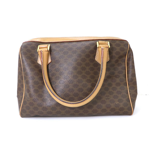 セリーヌ CELINE マカダム柄 ブラウン ナチュラル PVCレザー 2way