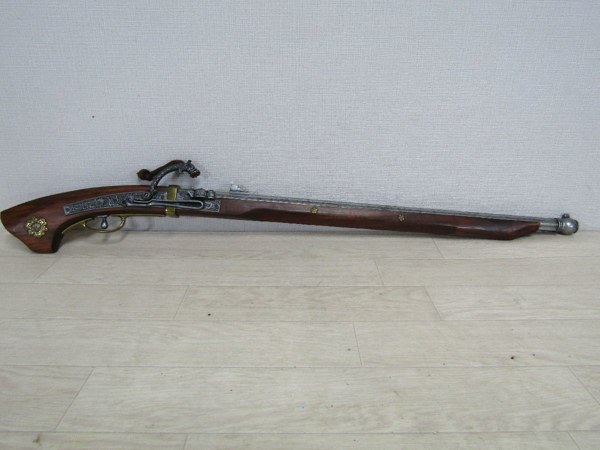 火縄銃 レプリカ 桜紋装飾 全長88.3cm 火なわ式銃砲 インテリア 