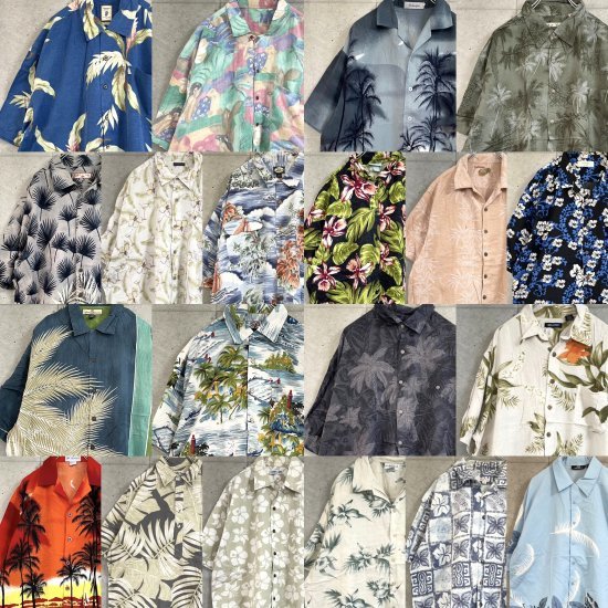 20着 アロハH/SシャツMIX Men's L~XXL US古着 半袖 開襟 ボックス 柄シャツ 検品済 SRC古着卸 セットまとめ売り 夏仕入れ 卸売り
