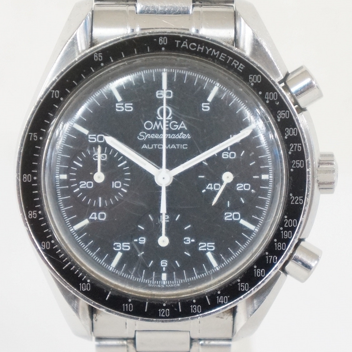 稼働品 OMEGA オメガ Speedmaster スピードマスター Cal，1143 クロノグラフ ブラック文字盤 メンズ 自動巻き 腕時計 5306276091