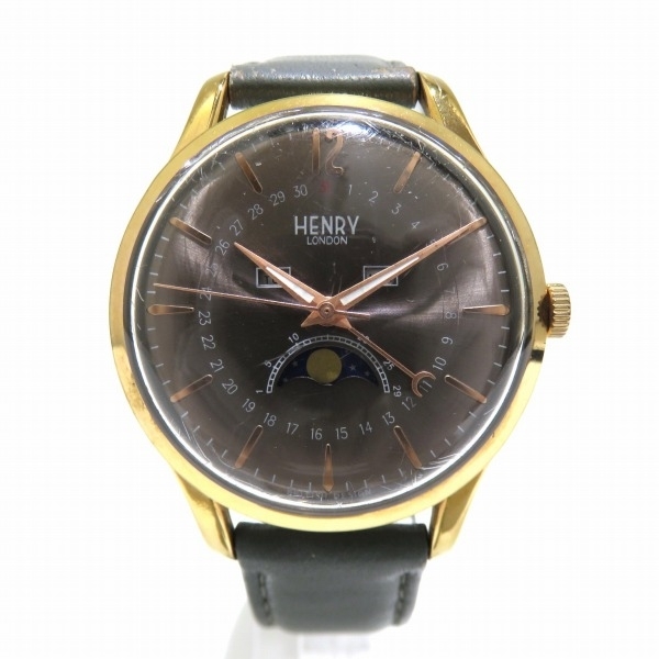ヘンリーロンドン HL39-LS-0422 HENRY LONDON クォーツ グレー 時計 腕時計 メンズ☆0342