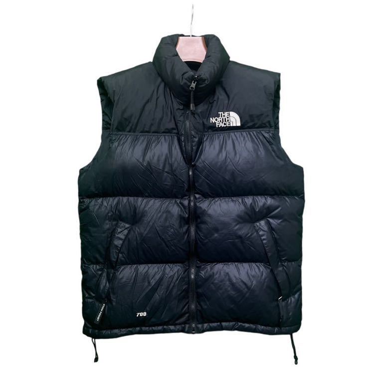 THE NORTH FACE ，ノースフェイスダウンベスト ，ダウンベスト ，ノースフェイスヌプシダウン ，古着 ，黒 ，Lサイズ