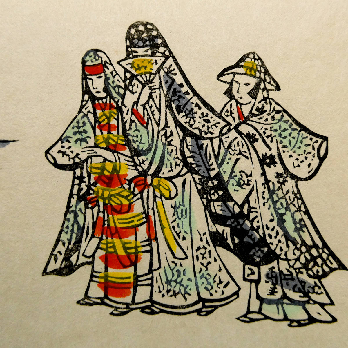 川上澄生◇非売品 限定140部「御朱印船」◇直筆毛筆署名◇手彩木版画6 