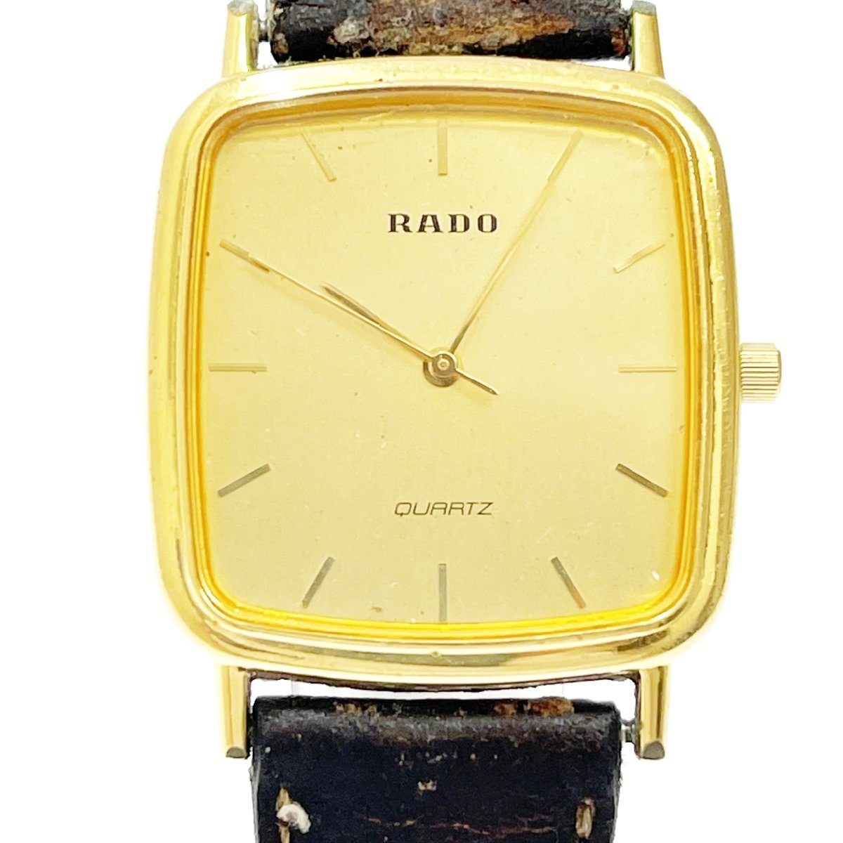 RADO ラドー 2本セット 石付 スクエア ゴールド SWISS 38-62 ラドー