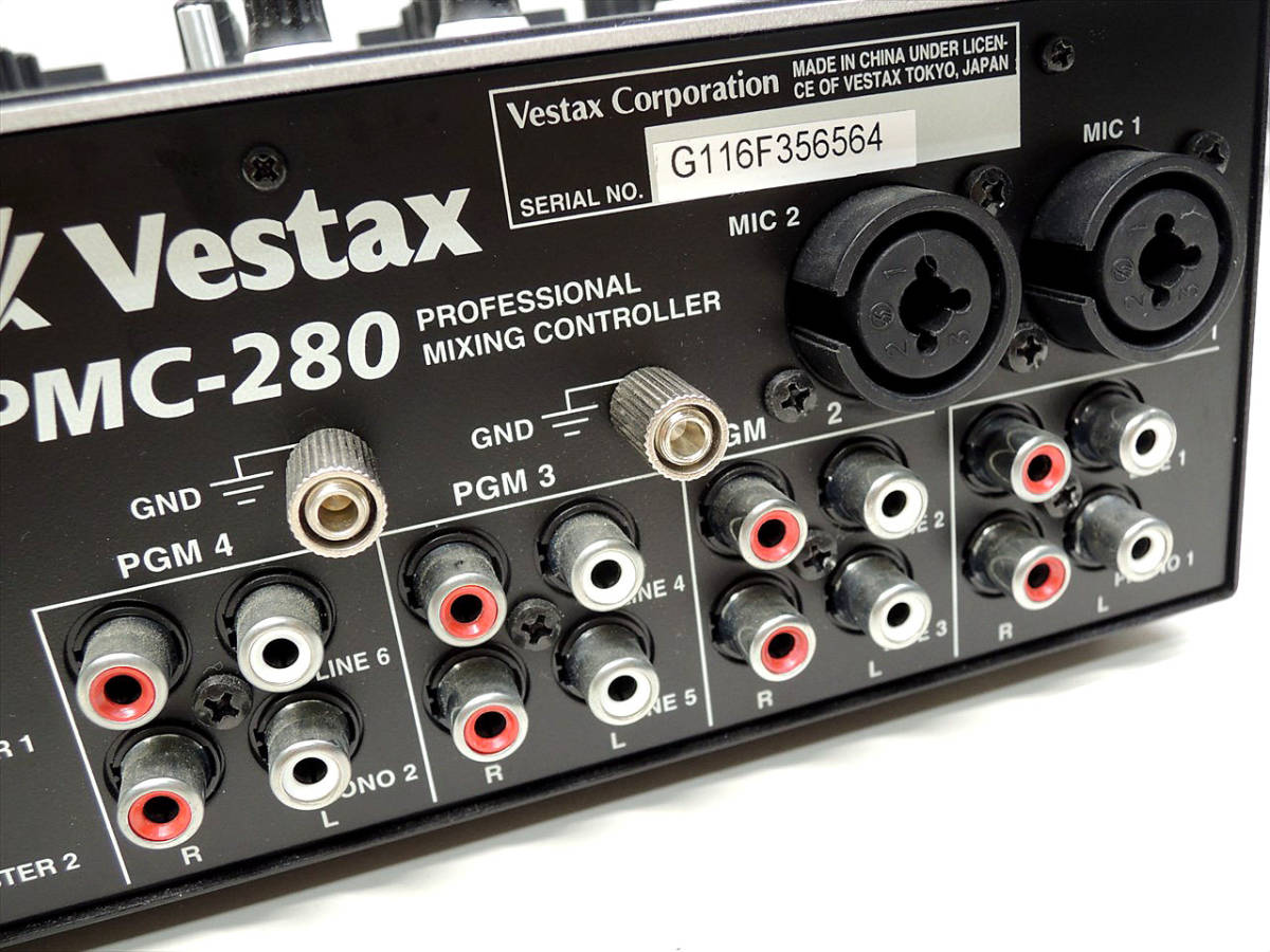 〓 Vestax/ベスタクス 4ch DJミキサー PMC-280 電源なし 
