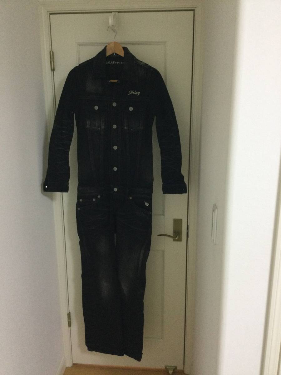 DELAY by win&sons ブラックデニム つなぎ オールインワン size1