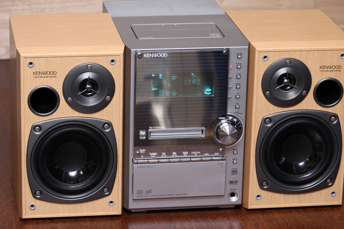 KENWOOD RXD-SL3MD CD/MD/TUNER/TAPE ミニコンポ + スピーカー 1週間 