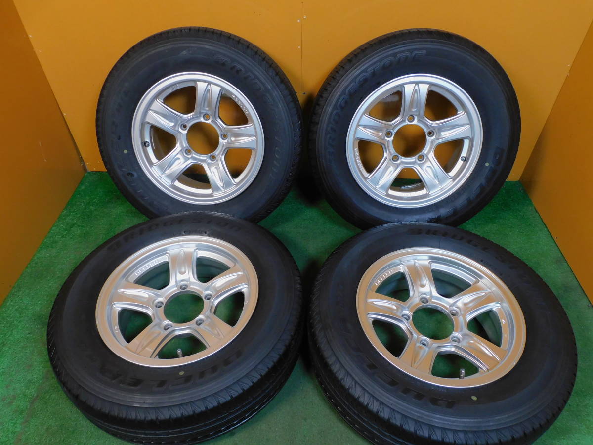 205/70R15 BRIDGESTONE DUELER H/L 製造年2019 4本 アルミホイール 15×6J 5×139.7 バリ溝★C279