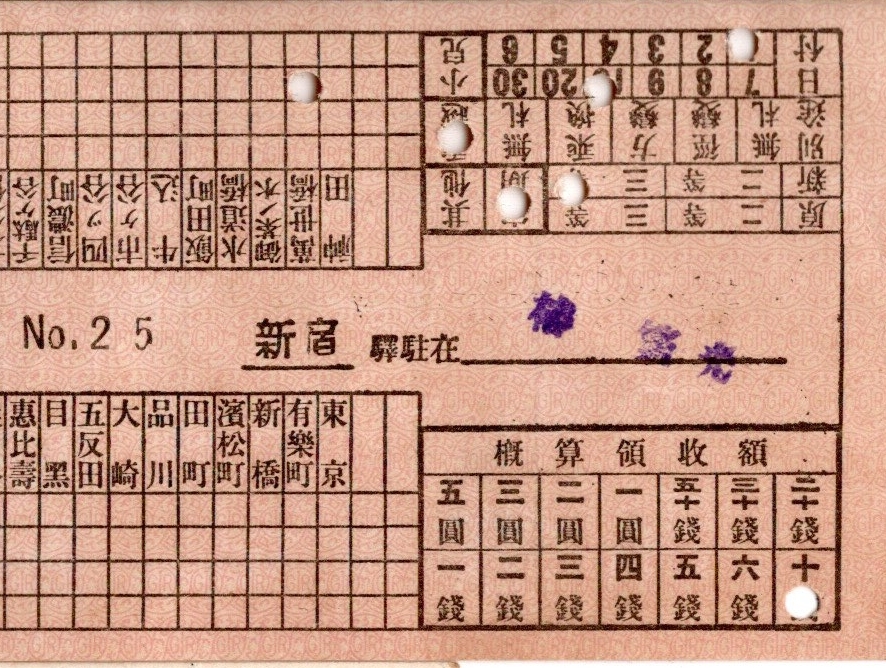 手書き・入鋏式車内補充券 | よんかくよもやま話