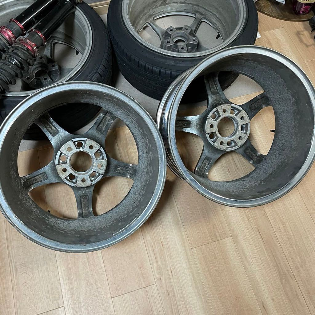 廃盤！絶版！URAS NS-01 メッキ 17インチ 9J +30 5穴 114.3 JDM  