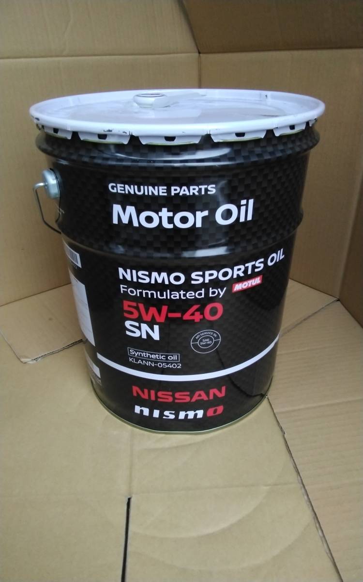 NISMO SPORTS OIL Formulated by MOTUL 5w-40 20Lペール缶未開封 訳