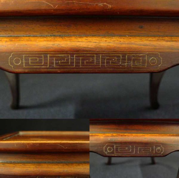 紫檀黄楊木花台 華道 茶道 唐木 香炉台 飾台 唐物 盆栽台 時代