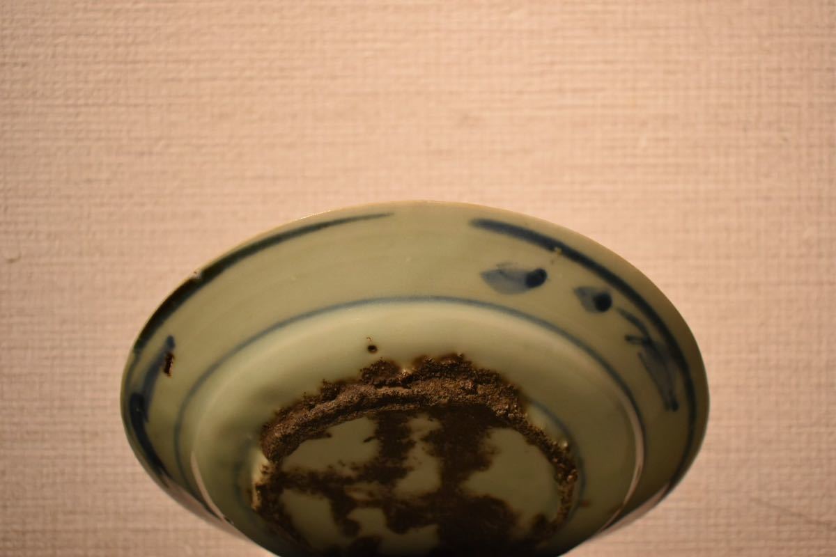 骨董品に GE】Z1362【コレクター所蔵品】時代 染付皿 /朝鮮美術 中国古玩 古美術