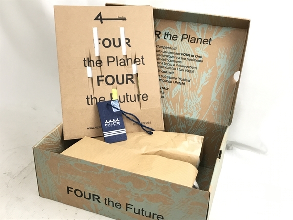 4LINE SHOES x muta Xmuta-low-WH Low MAX スニーカー ローカット サイズ37 23.5-24.0cm ホワイト 未使用 N7753254