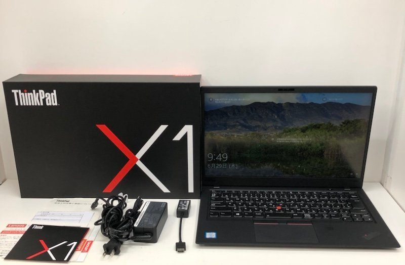 230621SK280231 Lenovo ThinkPad X1 Windows 10 Home Core i5-8350U CPU 1.70GHz 16GB SSD 256GB レノボ ノートPC ブラック