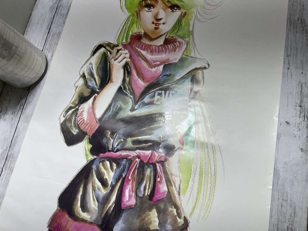23D07-04N： メガゾーン23 等身大ポスター 当時物 170×60 昭和レトロ 