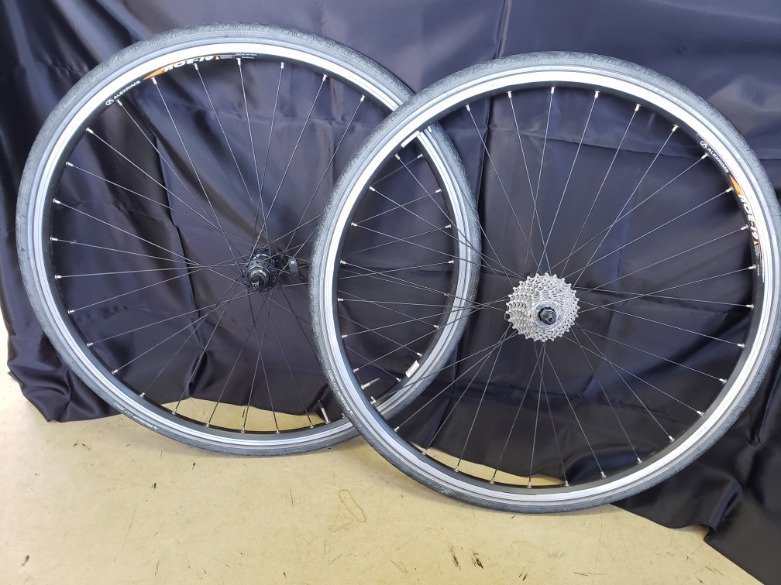 2£送料無料!!ALEXRIMS ACE-19 前後ホイールセット 622×17 9S
