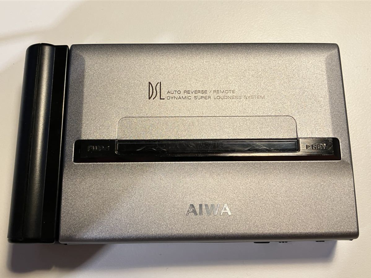 ジャンク 外観美品 AIWA HS-P50 ポータブルカセットプレーヤー 通電 