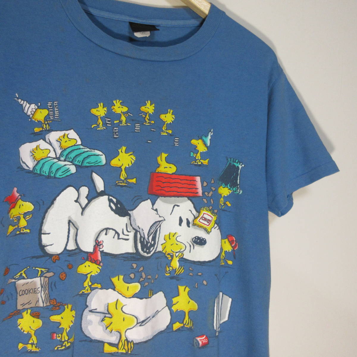 90s USA製ビンテージ PEANUTS スヌーピーTシャツ シングルステッチ 