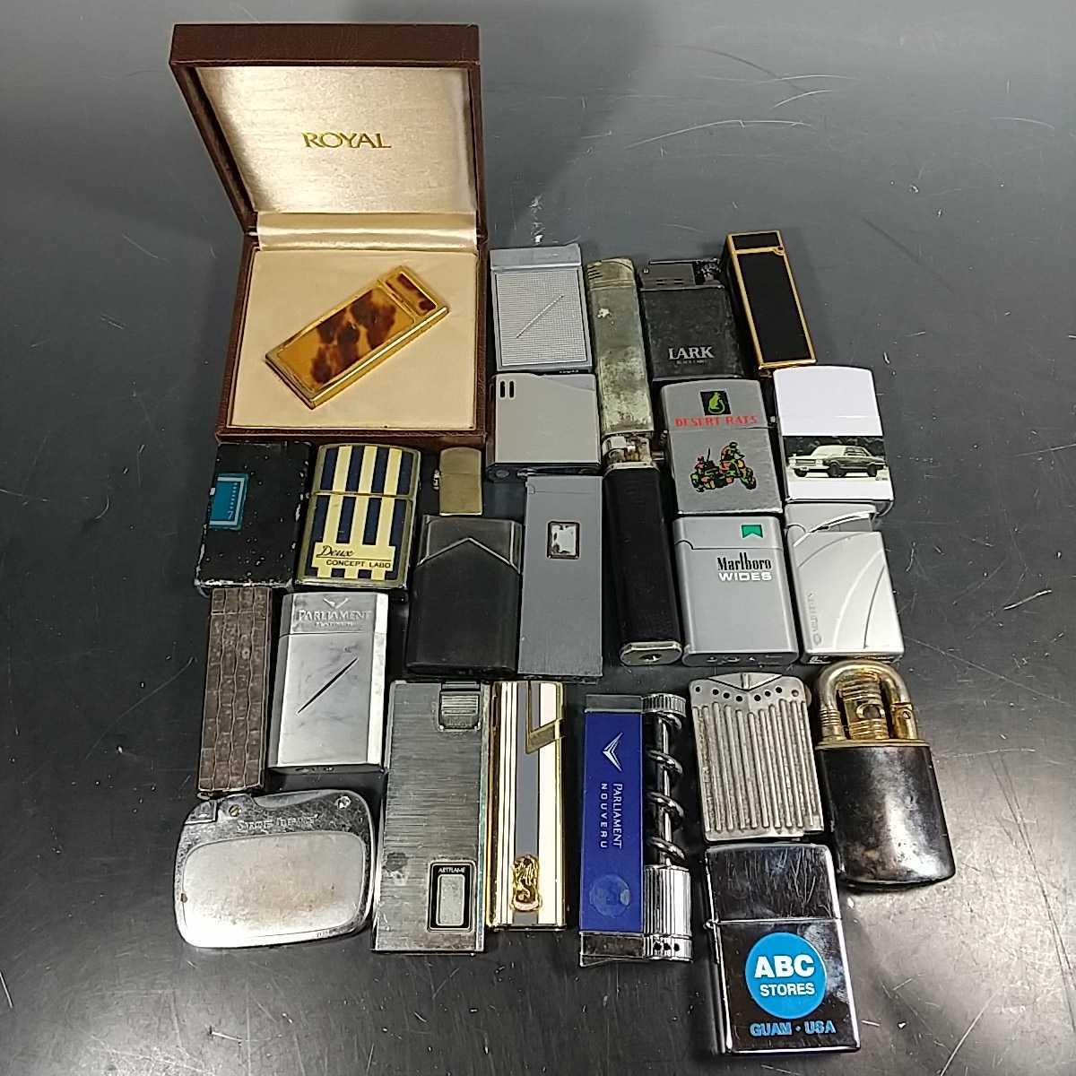 206◆同梱NG◆ 古い ガスライター オイルライター まとめて 25個セット ZIPPO PRINCE ROYAL CROWN Ma-reine KING STAR Windmill 他 大量