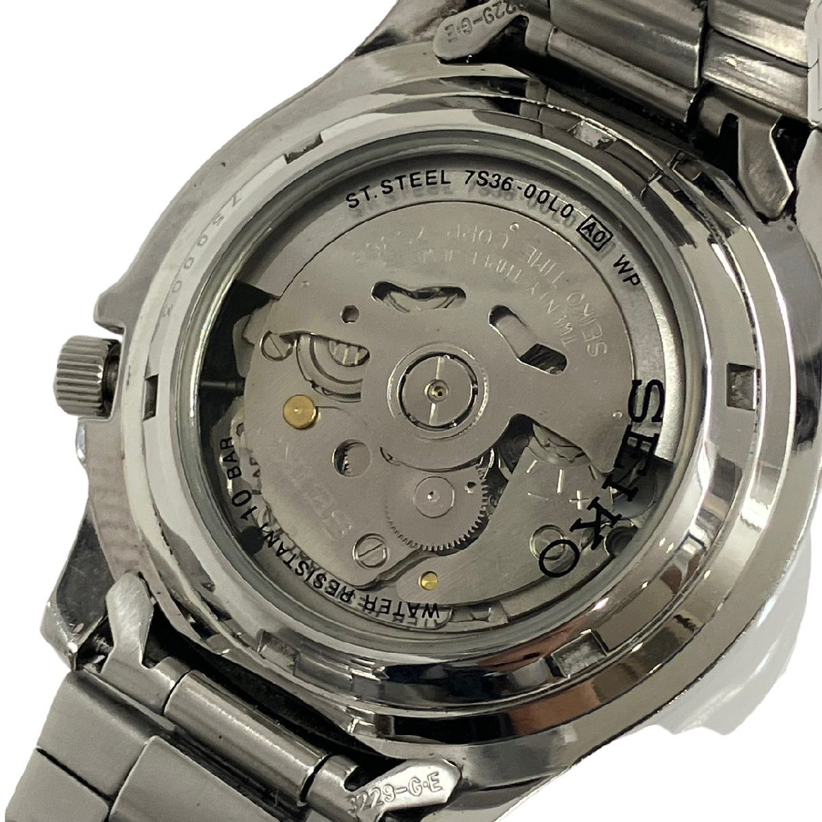 SEIKO セイコー 5スポーツ メンズ腕時計 自動巻き SS シースルーバック 
