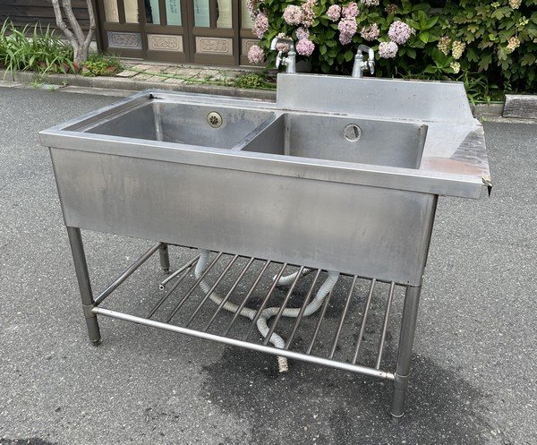 タニコー 2槽シンク ステンレス 業務用 流し台 店舗 厨房 | 厨房機器 D