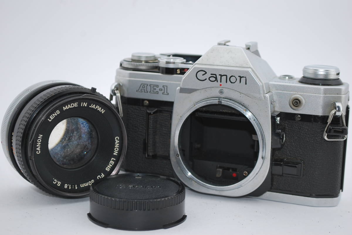 外観並級】CANON AE-1 シルバー + CANON LENS FD 50mm F1.8 S.C. #s1332