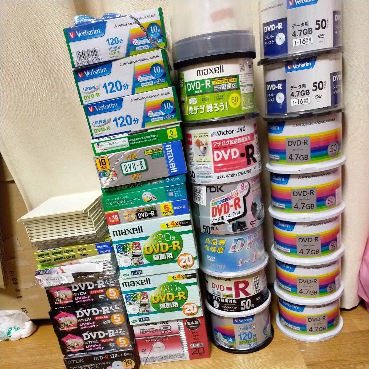 DVD-R maxell Verbatim 三菱ケミカルメディア Victor TDK 超硬 SONY 120サイズ 同梱不可 まとめ 大量 セット マクセル ビクター ソニー