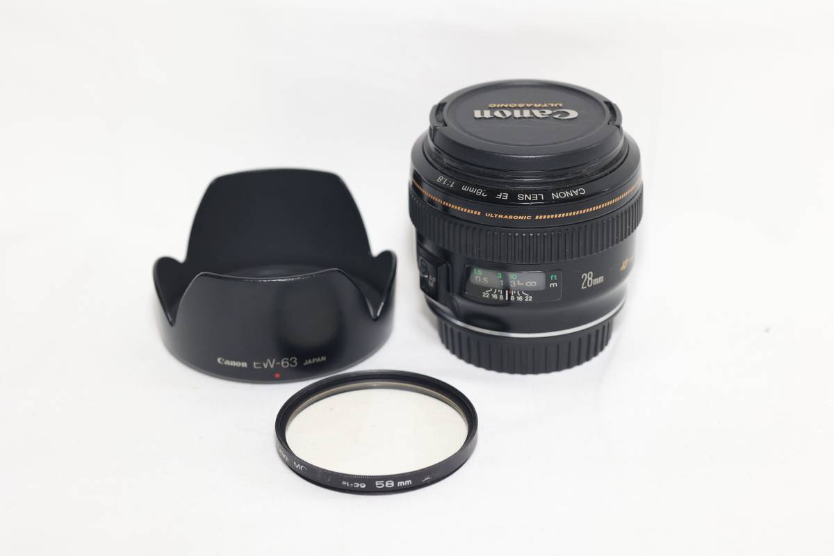 難あり　Canon 単焦点レンズ EF28mm F1.8 USM