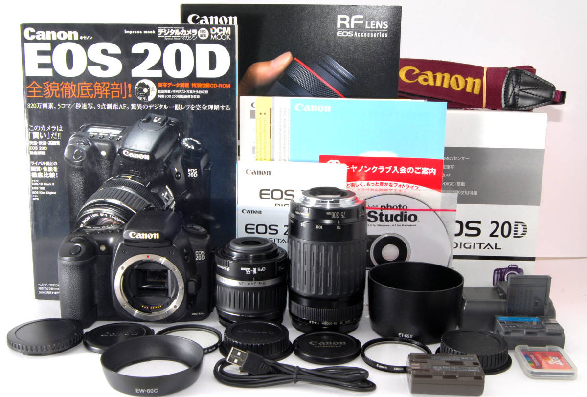 ◇初心者入門＆付属品多数◇ Canon キャノン EOS 20D 純正＆超望遠