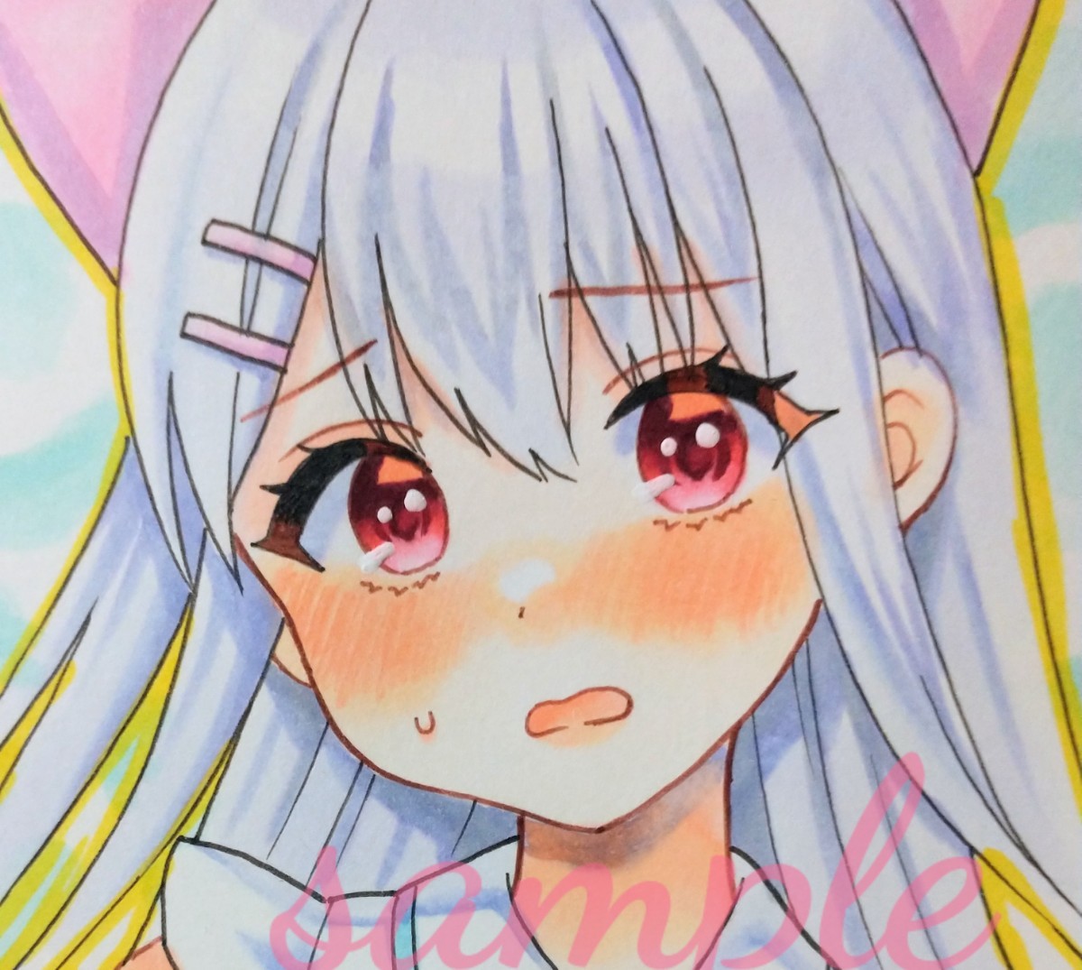 手描きイラスト オリジナル 〈変身途中〉B5