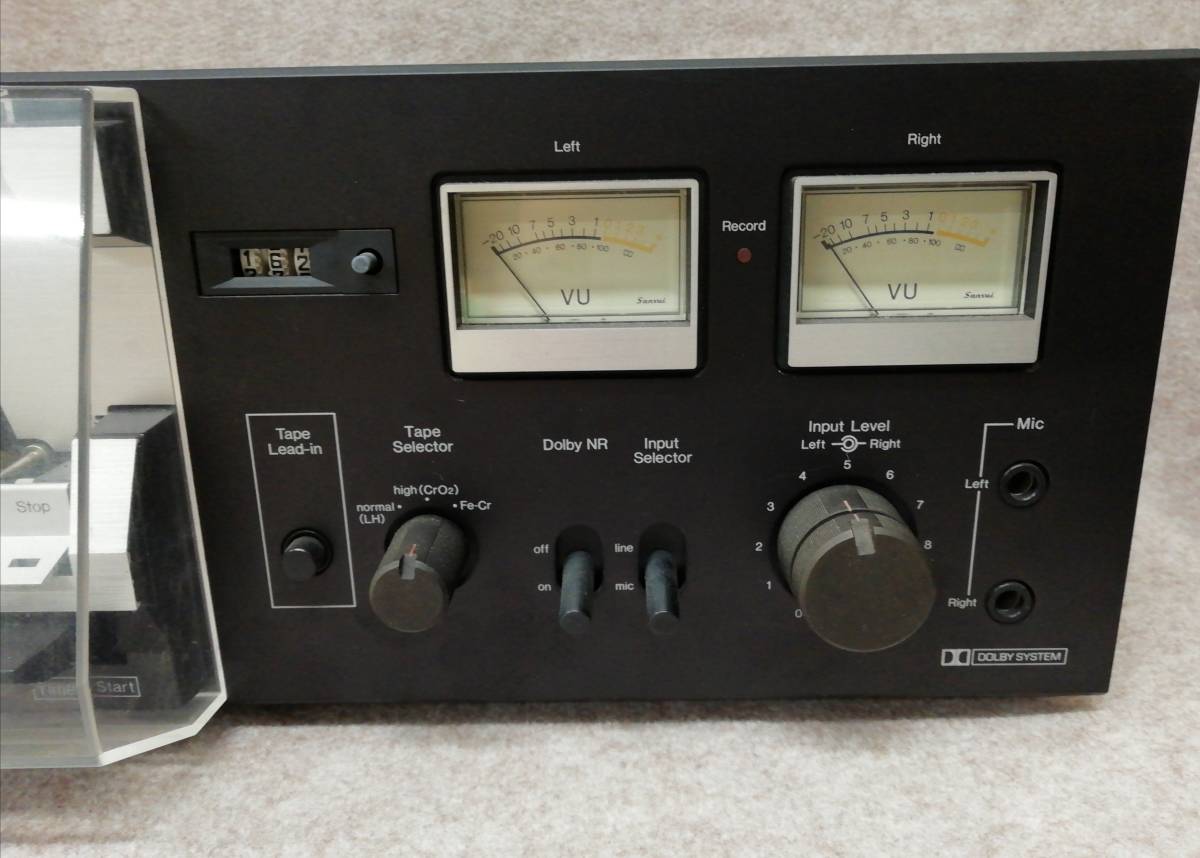 ジャンク品】Sansui サンスイ ステレオ カセットデッキ SC-1 ブラック