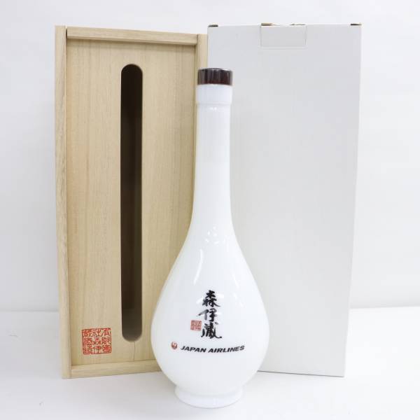 森伊蔵 鶴首 JAL15周年記念 25度 600ml 陶器（重量 1126g）X23F080038